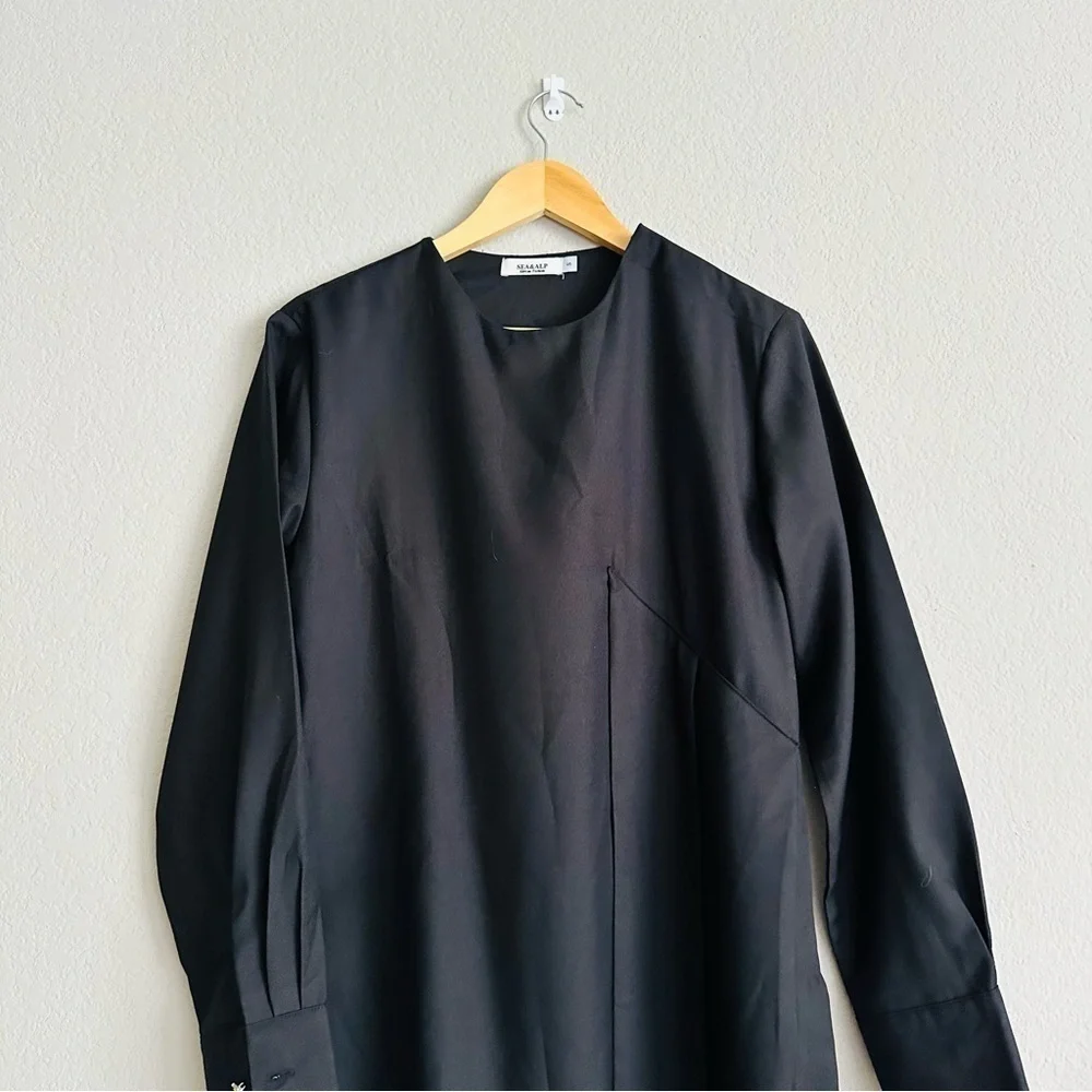 SEA&ALP Men's Fashion Clothes African  Long Sleeve Casual Outfits Blouse Pockets